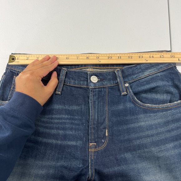 Hudson Blake Slim Straight Jeans Mens 32 Blue Denim Cotton Stretch Mid Rise - Picture 8 of 15